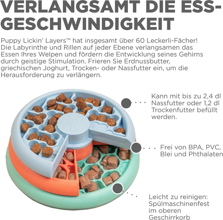 Outward Hound Nina Ottosson by Puppy Lickin' Layers Interaktives Hundepuzzle Langsamfresser für Welp