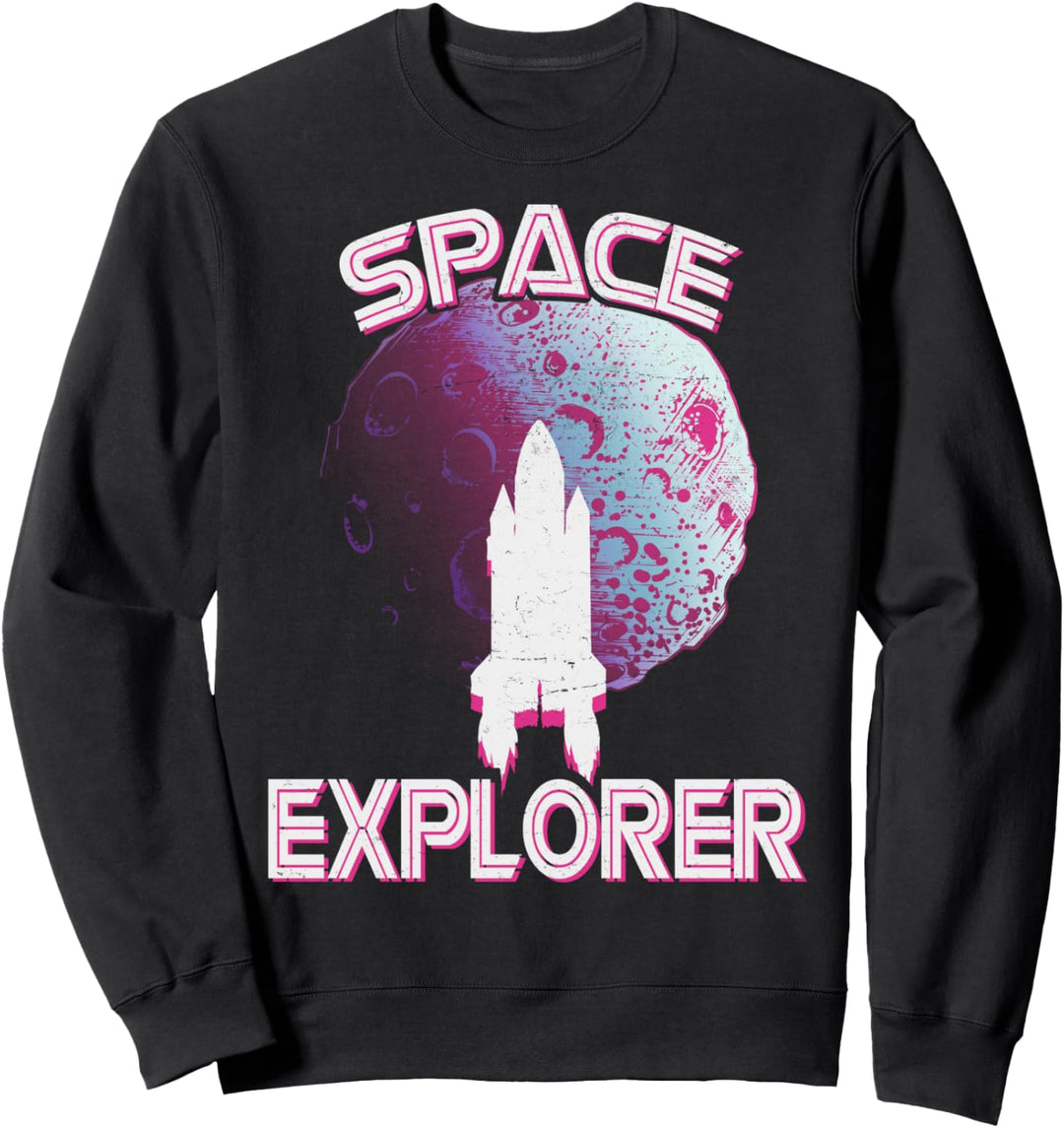 Space Explorer Rocket Moon Sweatshirt