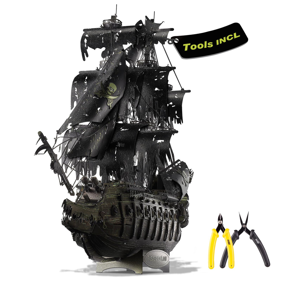 Piececool 3D Puzzle Metall Piratenschiff Fliegender Holländer, 3D Metall Puzzle Segelboot Schiffsset
