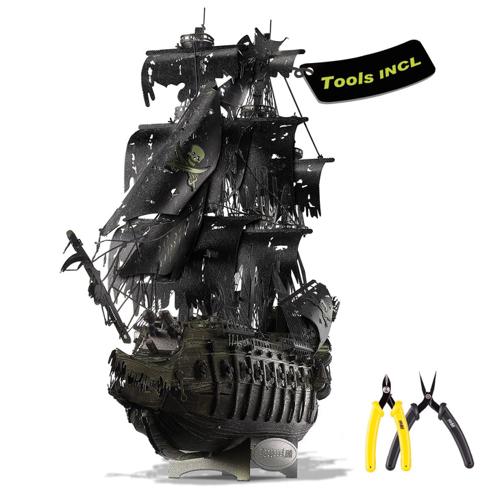 Piececool 3D Puzzle Metall Piratenschiff Fliegender Holländer, 3D Metall Puzzle Segelboot Schiffsset