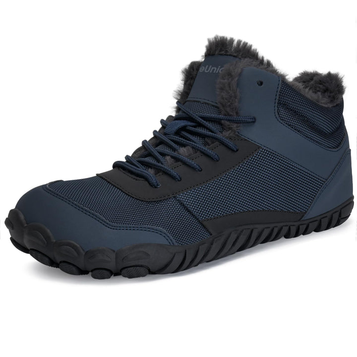 IceUnicorn Barfussschuhe Winter Warm Gefüttert Winterstiefel Winterschuhe Damen Herren 45 EU Dunkel