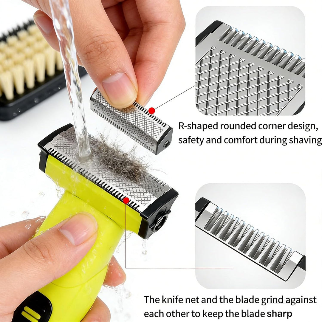 Barttrimmer Herren - Wasserdichter Hybrid- Bartschneider Herren und Körperrasierer Herren, Wiederauf