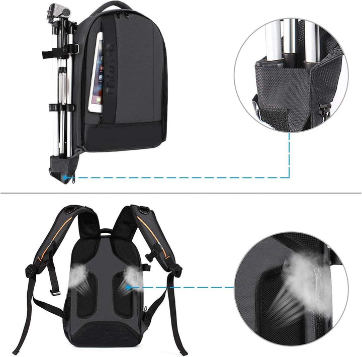 MOSISO Kamerarucksack,DSLR/SLR/Spiegellose Fotografie Kameratasche Puffer Gepolsterte Stossfeste Tas