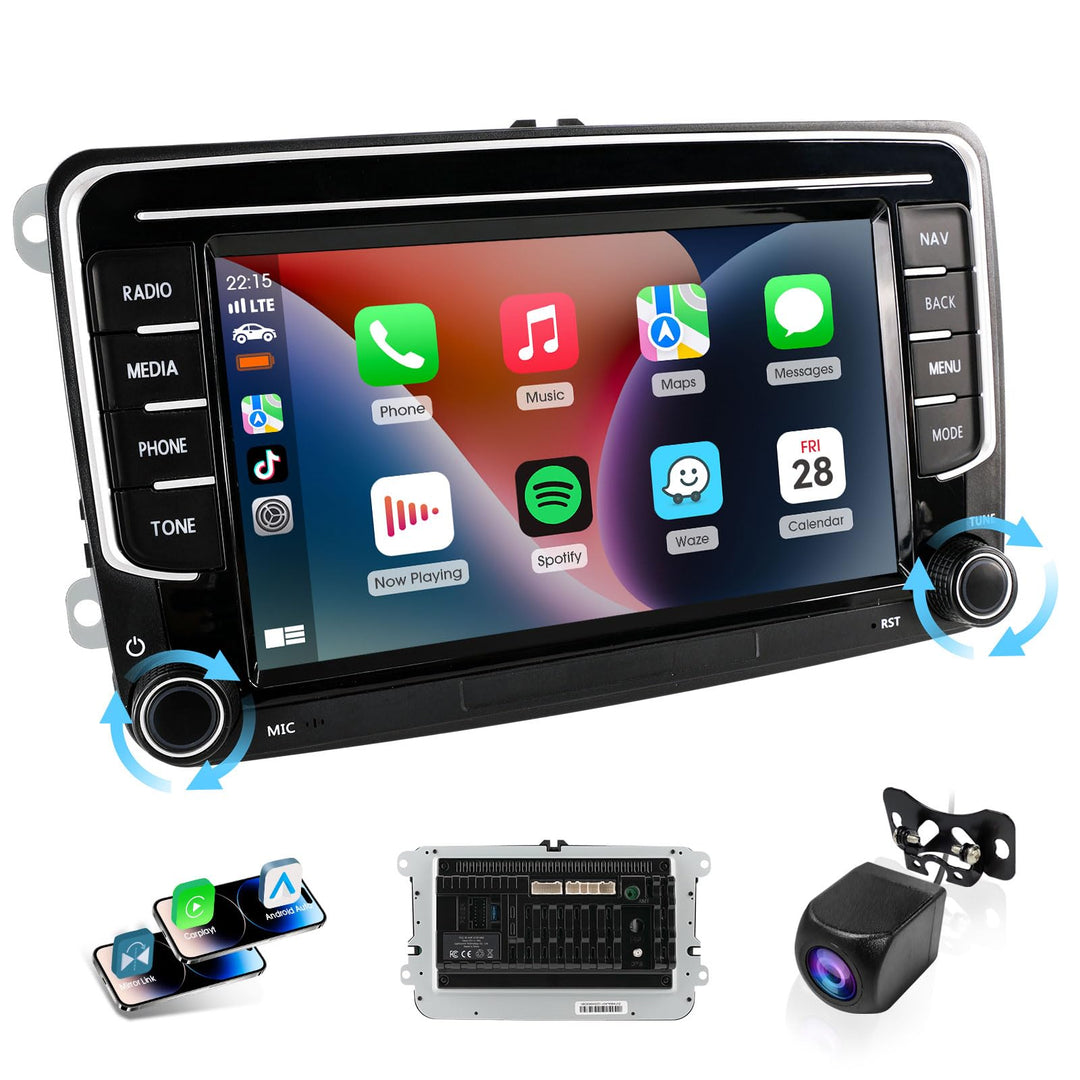 Haudio 2 Din 7 Zoll Autoradio,für 2009-2012 VW Golf/Touran/Tiguan/Magotan/Passat/Scirocco | Skoda Ca