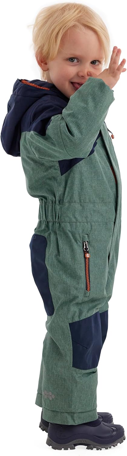 Killtec Kesley Mini Skioverall/Schneeanzug mit Kapuze und Schneefang, waldgrün, 122/128
