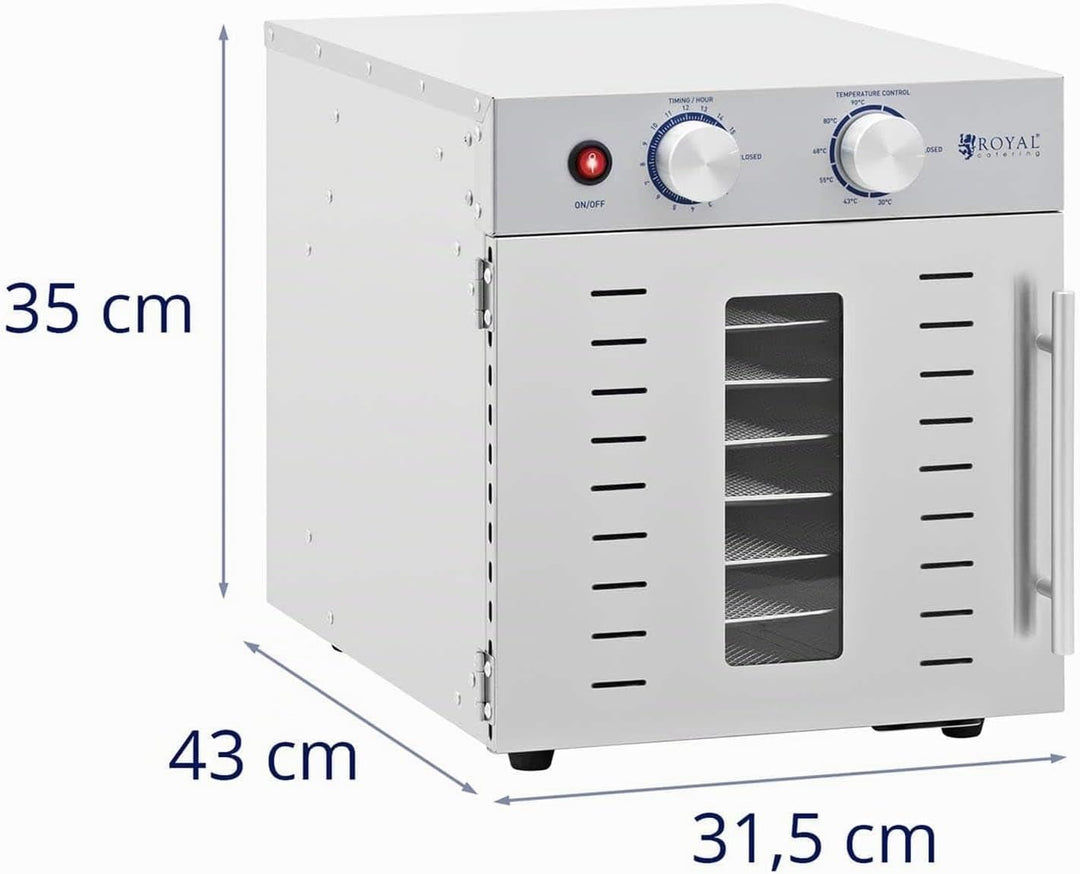Royal Catering RCDA-800/23S Dörrautomat 800 W 8 Etagen Dörrgerät