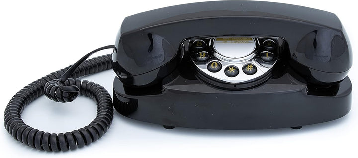 GPO Audrey Telefon mit Tasten, 1950er-Jahre-Design schwarz, schwarz