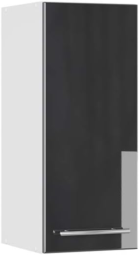 Vicco Hängeschrank Fame-Line, Anthrazit Hochglanz/Weiss, 30 cm Anthrazit Hochglanz Hängeschrank 30 c