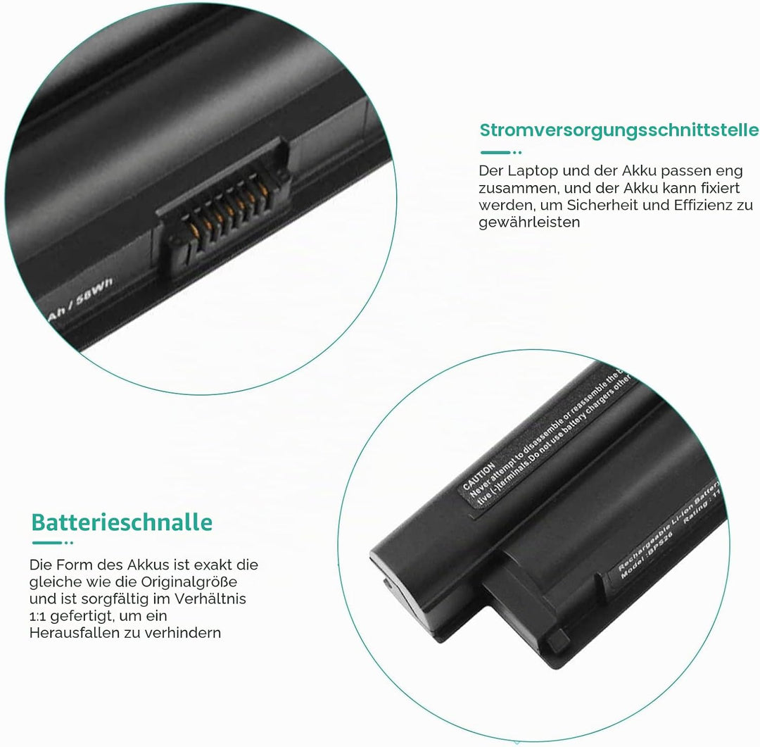 ARyee 5200mAh Akku für Sony Vaio PCG-61 PCG-61713M PCG-61714M PCG-91 PCG-91211M SVE15 SVE1511C5E SVE