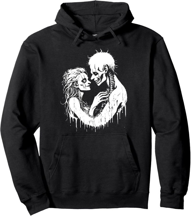 Grindcore Okult Horror Couple Art Death Metal Thrash Metall Pullover Hoodie