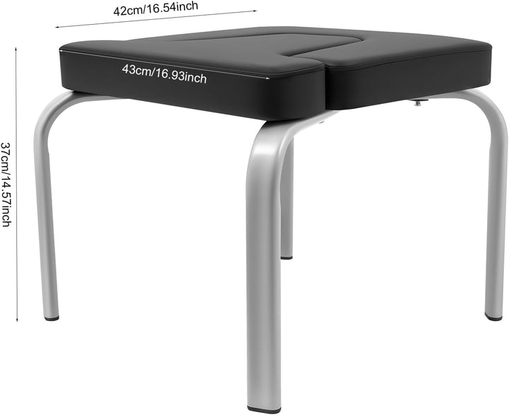Yoga Hocker Kopfstandhocker Kopfstand Yoga Stuhl Fitness Bench Schwarz,Yoga Bank für Fitnessstudio,A