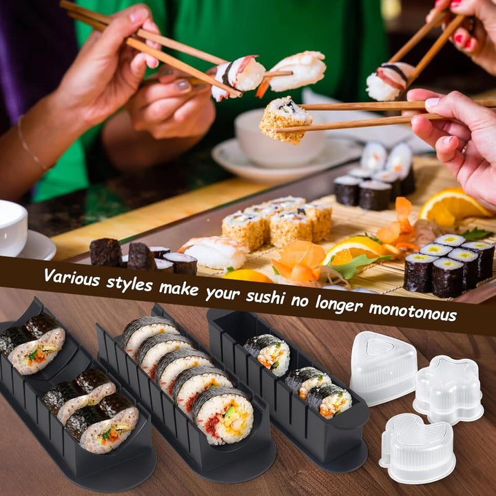 SKYSER Sushi Maker set, 20 Artikel Kit für Anfänger zum selber machen, Kann als Sushiteller verwende