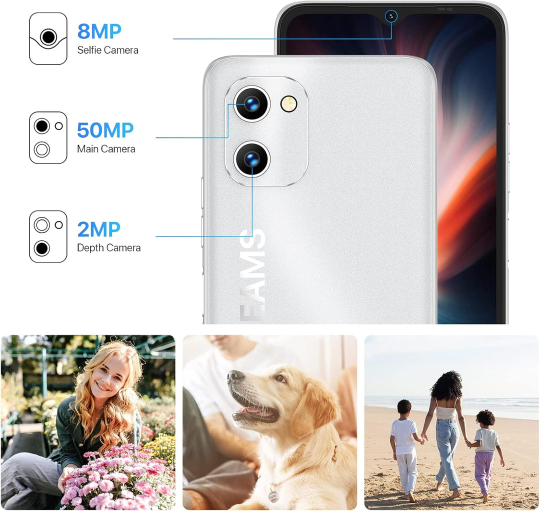 UMIDIGI C1 Max Android 12 Günstig Smartphone Ohne Vertrag, 5150 mAh Akku mit Typ-C,6.52 Zoll HD+ Dis