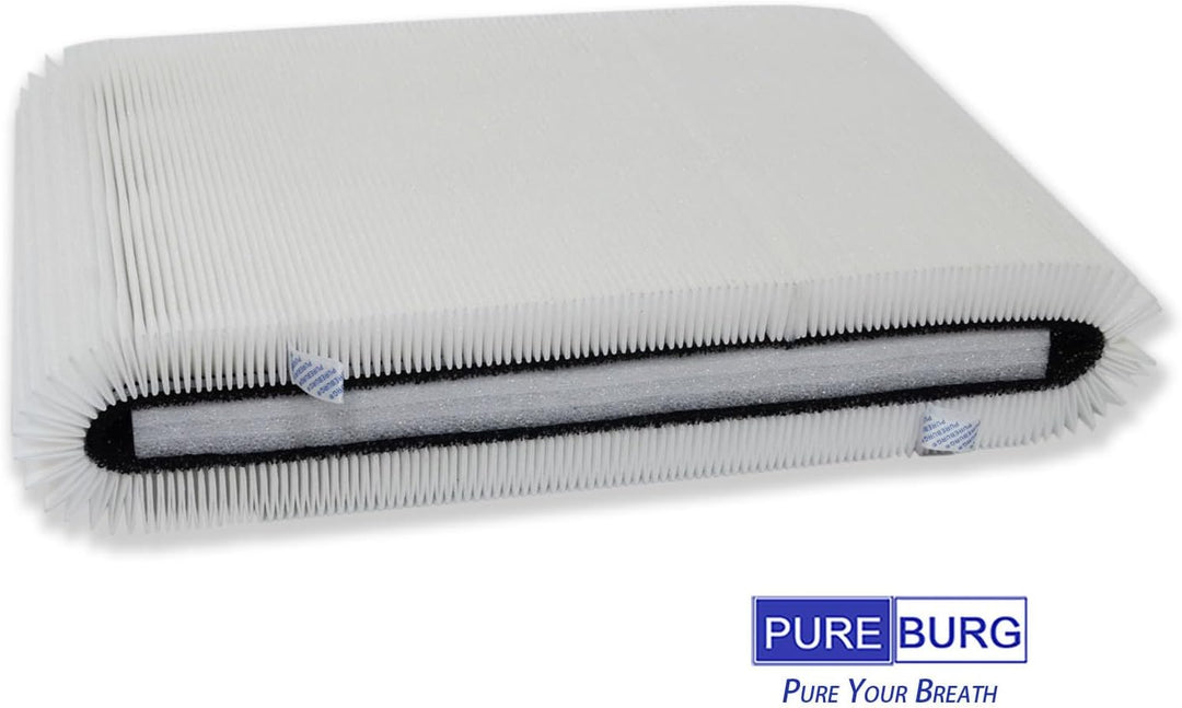 PUREBURG Ersatzfilter kompatibel mit BLUEAIR Blue Max 3450i Luftreinigern, 2er-Pack H13 HEPA Aktivko