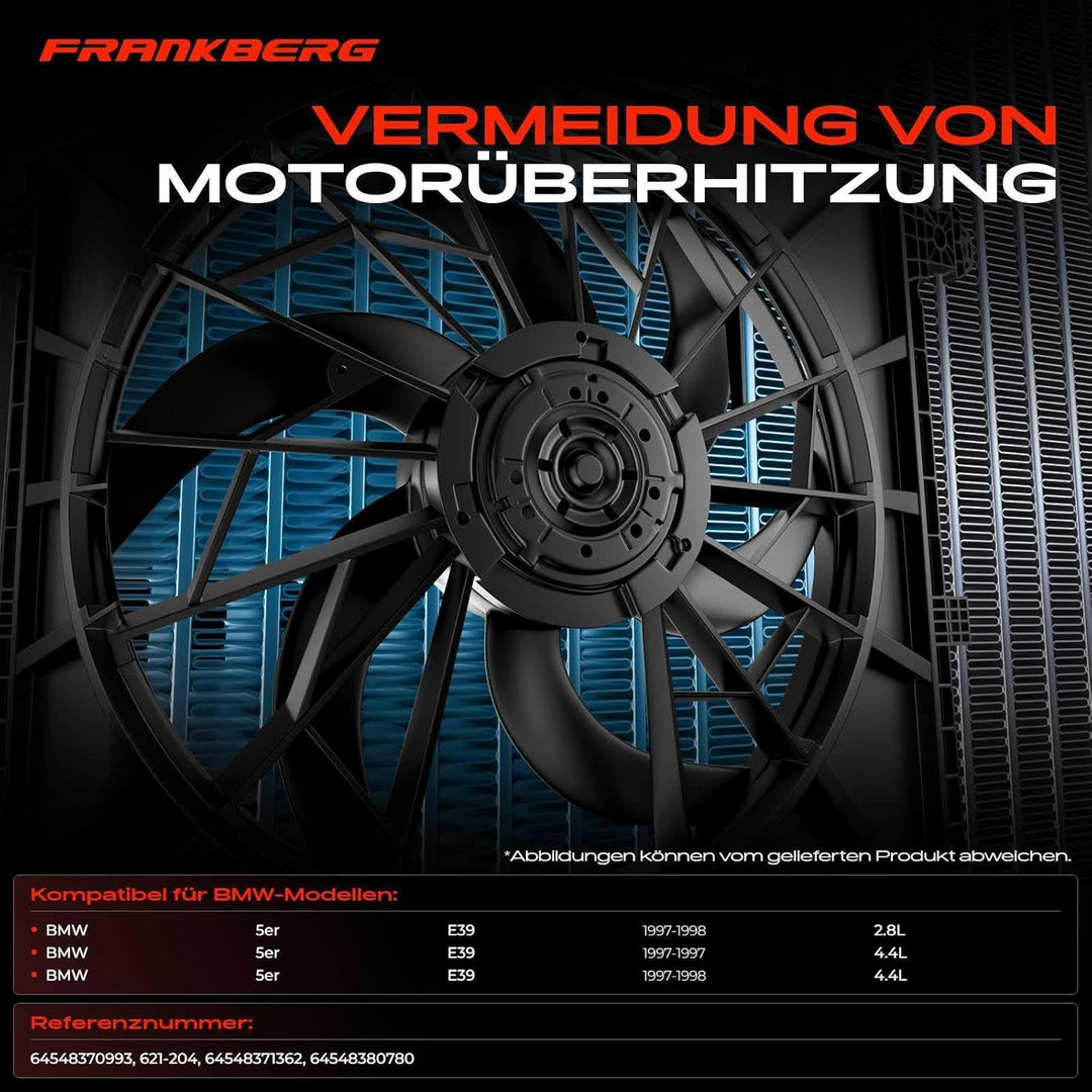 Kühlerlüfter Motorkühlung 4-Polig für 5er E39 528i 540i 2.8L 4.4L 1997-2008 64548380780