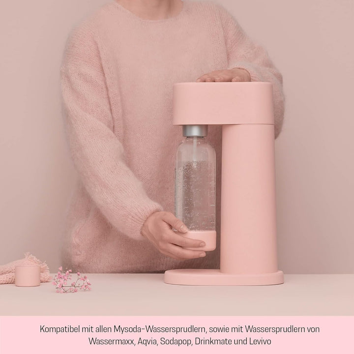 Mysoda: Wasserflasche für Wassersprudler, BPA-freies Plastik, mit "Quick-Lock" Schnellverschluss, De