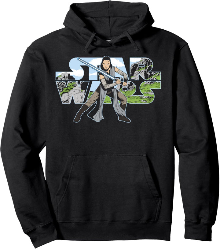 Star Wars The Last Jedi Rey Training Ahch-To Logo Pullover Hoodie