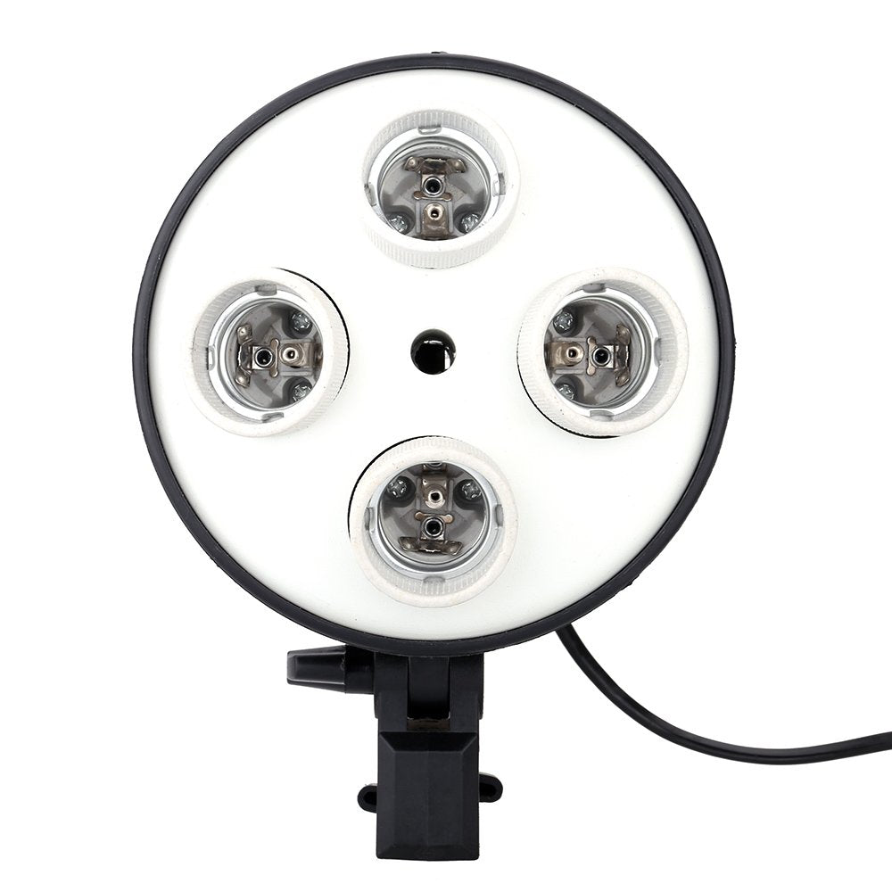 Andoer 4 in 1 E27 Sockel Licht Lampen Birnen Halter Adapter Grundsockeladapter für Foto Video Studio