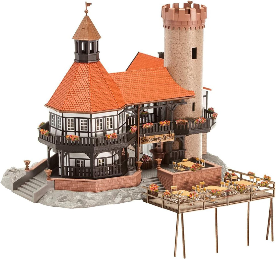 Faller Schlossberg-Stüble Modellbausatz mit 324 Einzelteilen 203 x 200 x 180 mm I Modelleisenbahn Zu