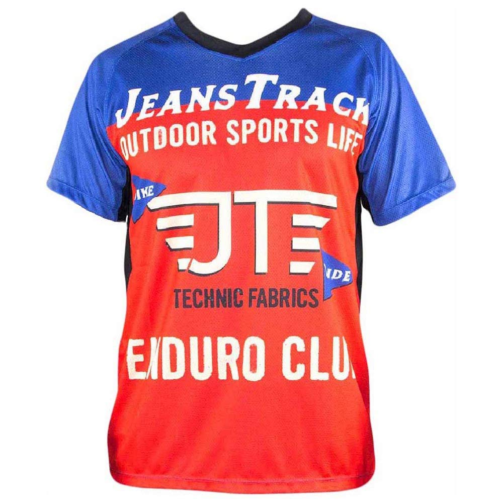 Jeanstrack Enduro Extr Technisches MTB Shirt XL Rot / Blau, XL Rot / Blau
