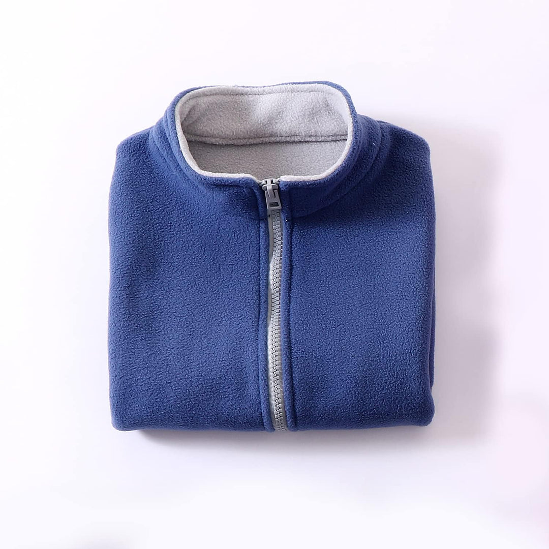 ANIMQUE Kinder Jungen Mädchen Fleeceweste Stehkragen Reissverschluss Doppellagiges Polar Fleece West