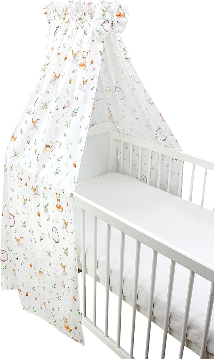 TupTam Babybett Himmel mit Schleifchen, Farbe: Lichtung/Rehe, Grösse: ca. 160x240 cm ca. 160x240 cm