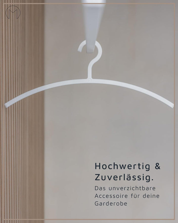Metallbude Kleiderbügel FAY 6er Set Schwarz - Leicht, Platzsparend, rutschfest, Stabil Kunststoff Ha
