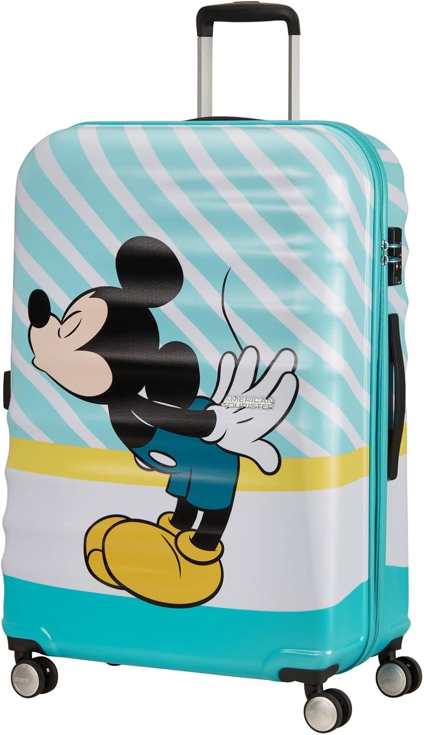 American Tourister Wavebreaker Disney - Spinner, Multicolour (Mickey Blue Kiss) L(77 cm - 96 L)