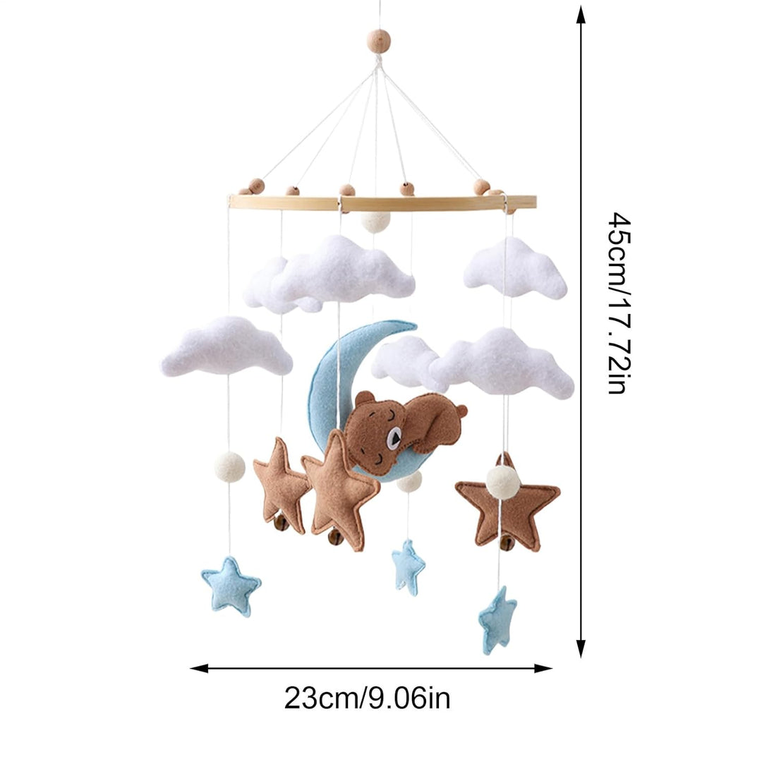 Beistellbett Mobile,Filzwolken-Mobile für Wiegen | Beruhigendes Wiegetier Zimmerdekor Für Schlafzimm