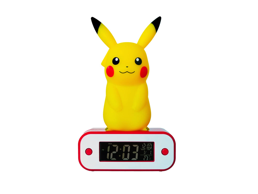 Teknofun - Pokémon Wecker - Pikachu - Beleuchteter Retro-Bildschirm -gelb- Digitales Display - Progr