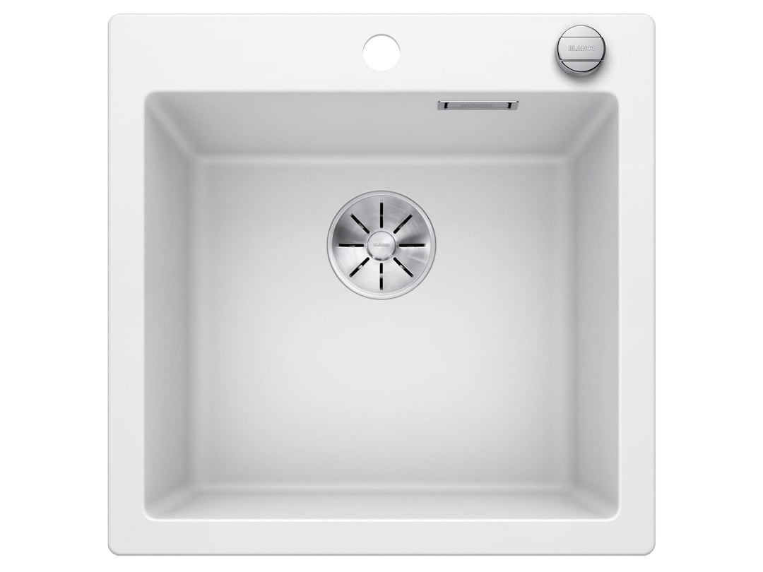 BLANCO PLEON 5 | SILGRANIT weiss | Einbauart: Einbau von Oben | mit Ablauffernbedienung | 50er Unter