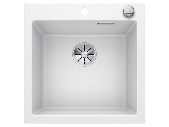 BLANCO PLEON 5 | SILGRANIT weiss | Einbauart: Einbau von Oben | mit Ablauffernbedienung | 50er Unter