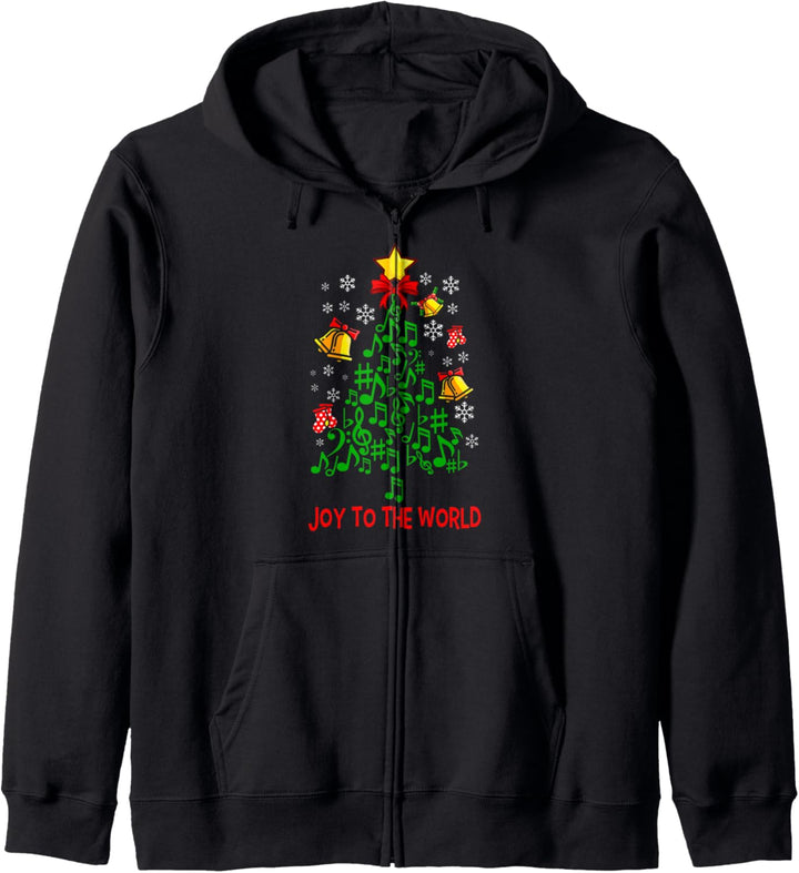 Ugly Christmas Sweater Vintage Musiker Chor Weihnachtsbaum Kapuzenjacke