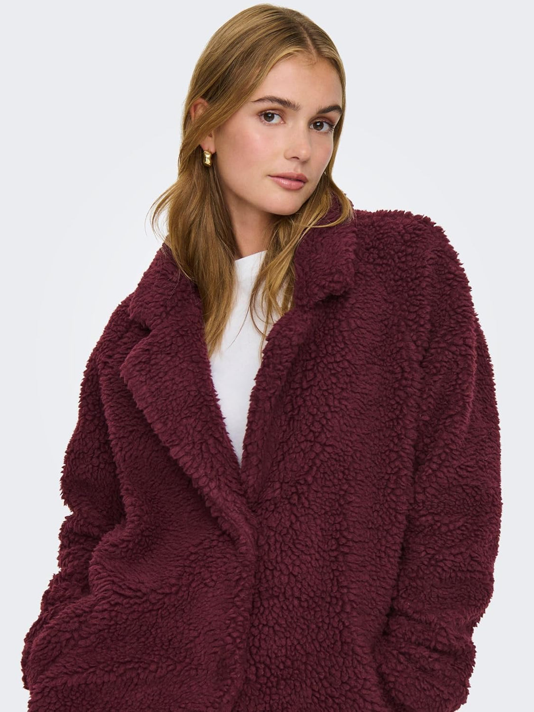 ONLY Female Teddyfell Mantel ONLNEWAURELIA Teddyfell Mantel XS Port Royale, XS Port Royale