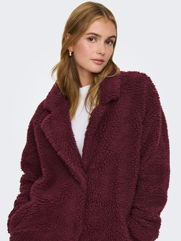 ONLY Female Teddyfell Mantel ONLNEWAURELIA Teddyfell Mantel XS Port Royale, XS Port Royale