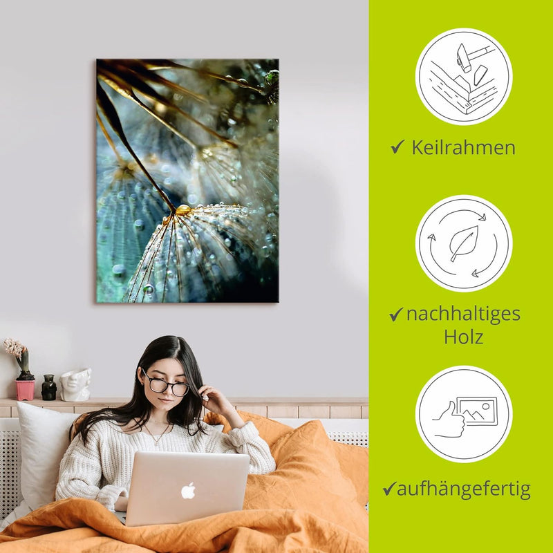 ARTland Leinwandbilder Wandbild Bild auf Leinwand 45 x 60 cm Wanddeko Innere Ruhe Wellness Mystic Pf