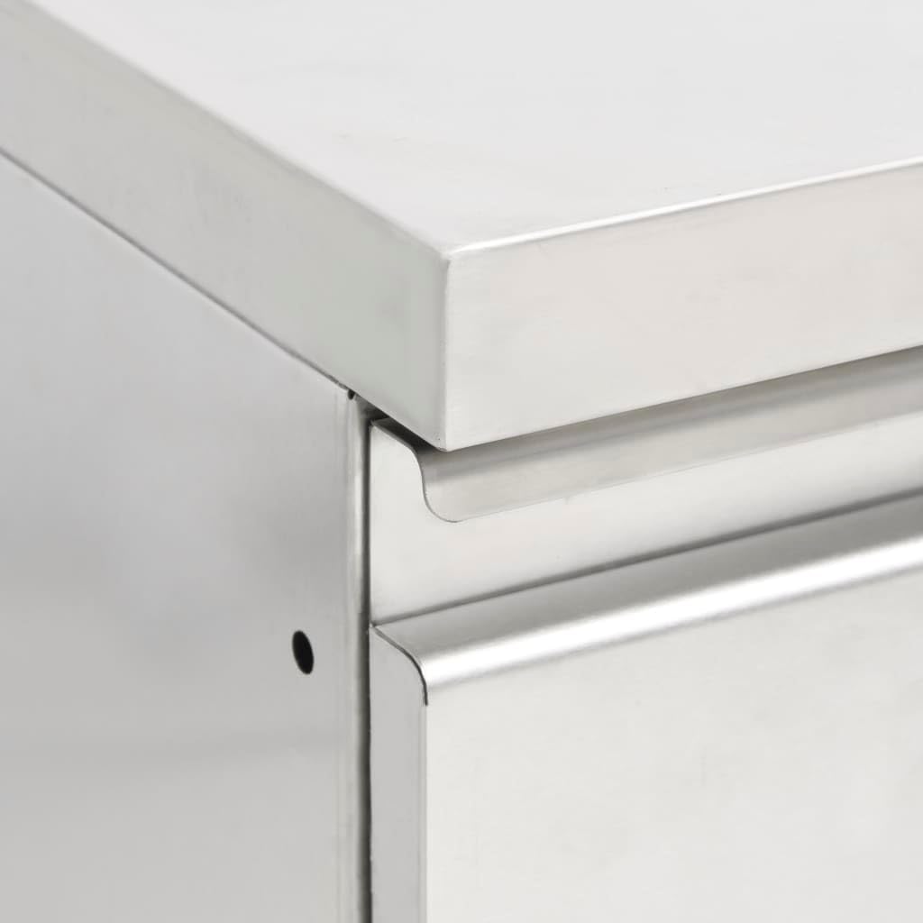 Küchenschrank mit 2 Schubladen Edelstahl 50 x 60 x (95-96) cm mit 2 Schubladen, 50 x 60 x (95-96) cm