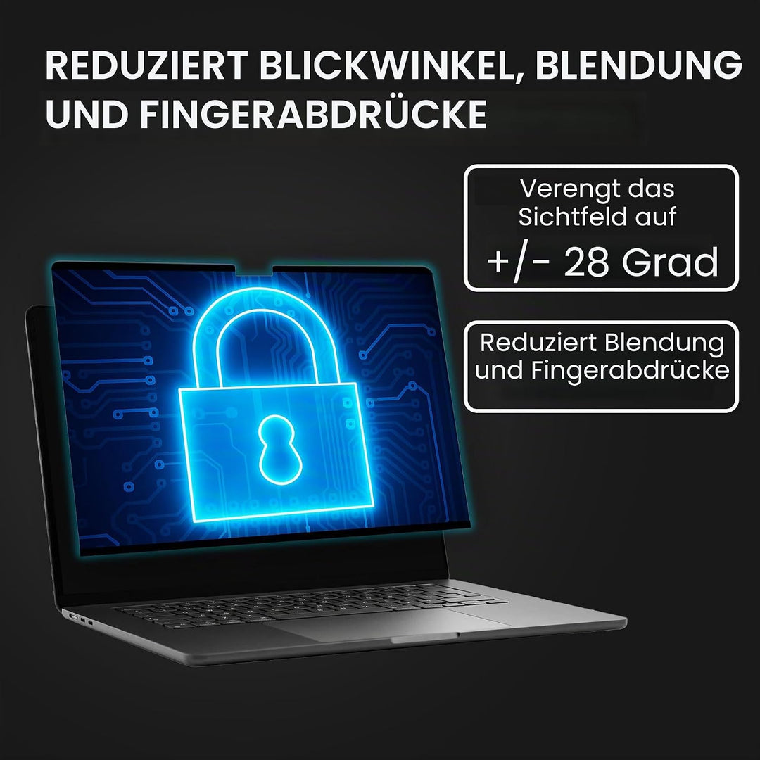 kwmobile Sichtschutzfolie für Apple MacBook Air 13 M4 2025 A3240 Folie - Blickschutzfolie Privacy Sc