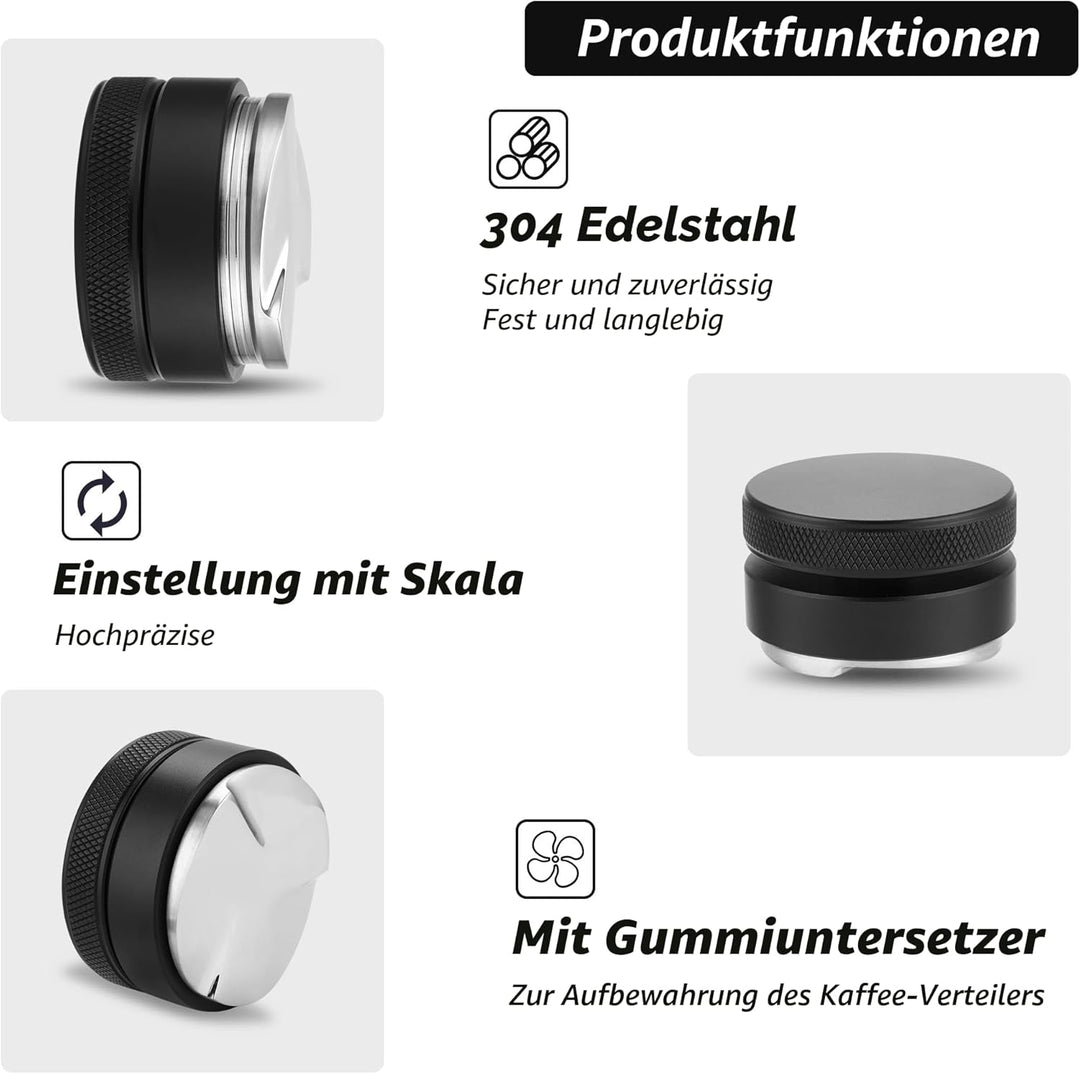 Coffee Leveler Verteiler, Coffee Distributor(58mm Ø),Kaffeeverteiler,Barista Coffee Distributor Tool