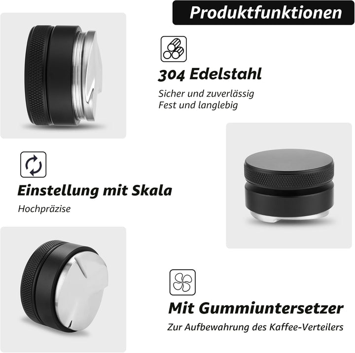 Coffee Leveler Verteiler, Coffee Distributor(58mm Ø),Kaffeeverteiler,Barista Coffee Distributor Tool