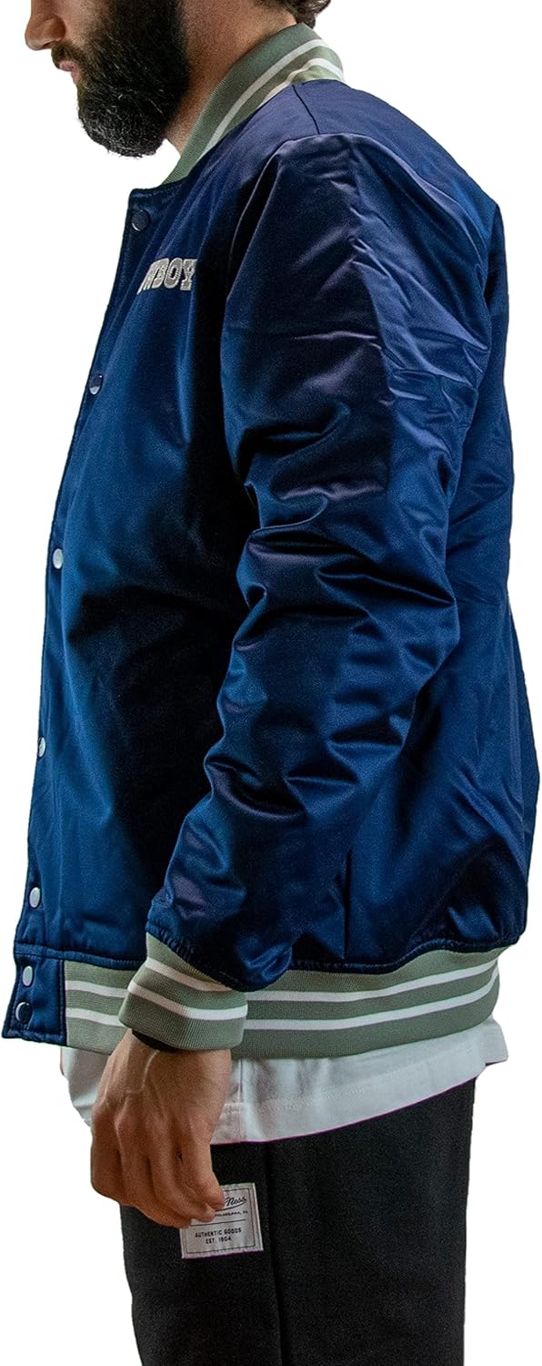 Mitchell & Ness NFL Heavyweight Satin Jacket S Dallas Cowboy - Navy, S Dallas Cowboy - Navy