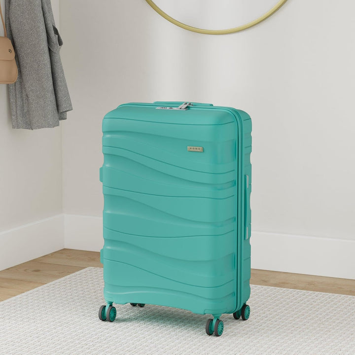 KONO Hartschalenkoffer Gross Leicht Koffer Trolley Reisekoffer mit 4 Rollen und TSA Schloss, 76x50x3