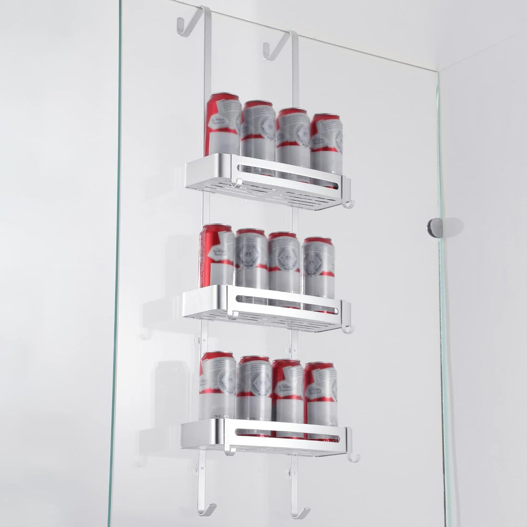 Duschregal zum hängen, Badezimmer-Duschablage, über der Tür hängende Duschablage, rostfreies Alumini