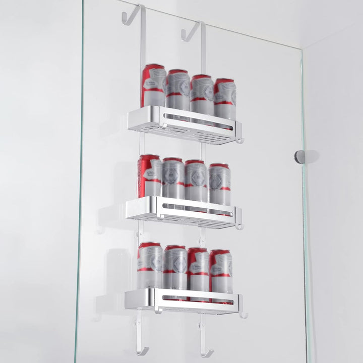 Duschregal zum hängen, Badezimmer-Duschablage, über der Tür hängende Duschablage, rostfreies Alumini