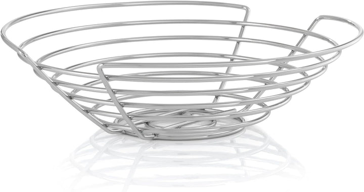 blomus -WIRES- Stilvoller Korb aus Stahlgeflecht, Durchmesser 30 cm, vielseitiges Wohnaccessoire für
