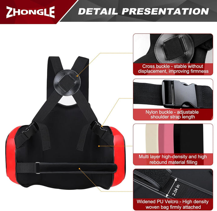 ZHONGLE Professionelle Boxen Körperschutz, Coach's Boxingweste, Kampfsport Heavy Hitter Boxen Body P