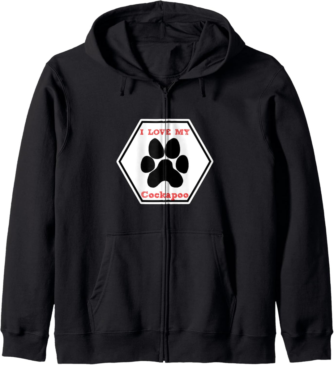 I love my Cockapoo Puppy Heart Paw Outfit Kapuzenjacke