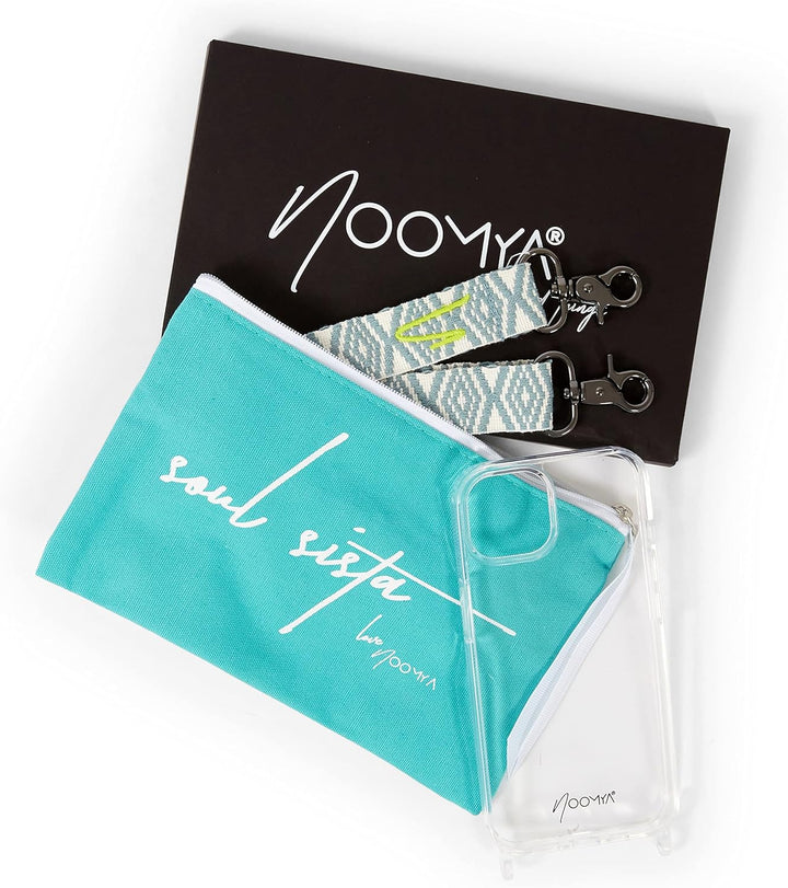 NOOMYA® Premium Fashion Handykette | Set Handyhülle iPhone 11 PRO & Handyband Sea Salt | Handygurt z