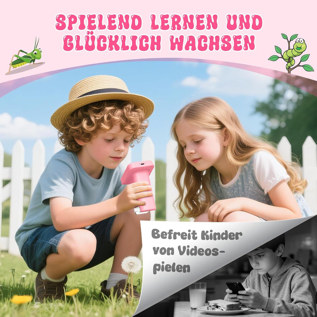 Digitales Mikroskop für Kinder, Experimente für Kinder ab 5 6 7 8 9 10 Kindermikroskop 2.0" HD Spiel