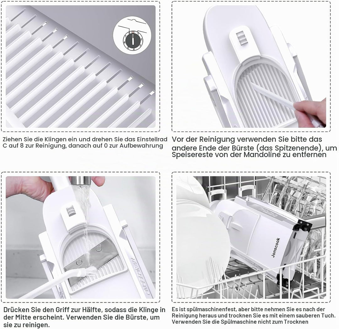 Safe Veggie Chopper Gemüseschneider, Pommes Frittierschneider, Zwiebelhacker, Gemüsehobel, multifunk